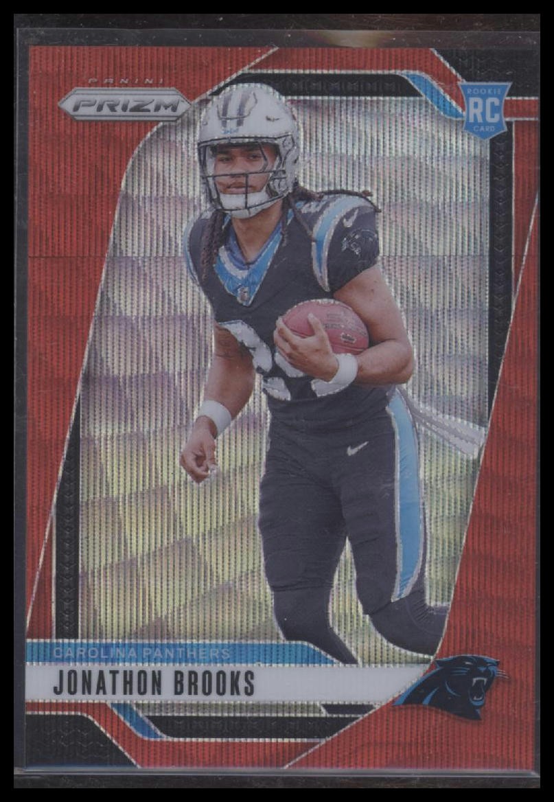 2024 Panini Prizm #357 Jonathon Brooks Red Wave #/149