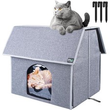 Outdoor Cat House Weatherproof for Outdoor Cats Insulated Feral Cat Shelter