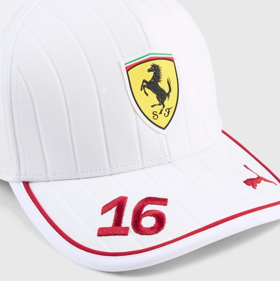 Ferrari Bordado Hombre Ajustable Carreras Casual Deportes Gorra de Béisbol Nuevo Blanco Foto 2 de 4