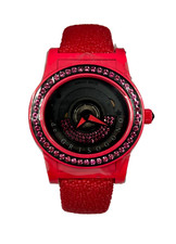 De Grisogono Tondo Coral Red Stainless Steel Lady's Watch, Tondo by Night S08