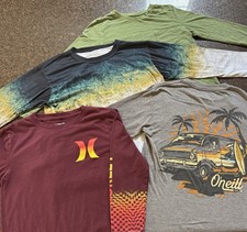 Lotto magliette maniche lunghe O'Neill•Hurley•Seatec•Boden ragazzo x4 piccole/medie 8-10