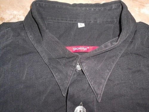 EB688 Signum Chemise L Anthracite Moucheté Très Bien - Photo 1/1