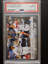2018 Topps Now Gleyber Torres and Juan Soto RC 6.13.18 Youngest Pair HR PSA 10