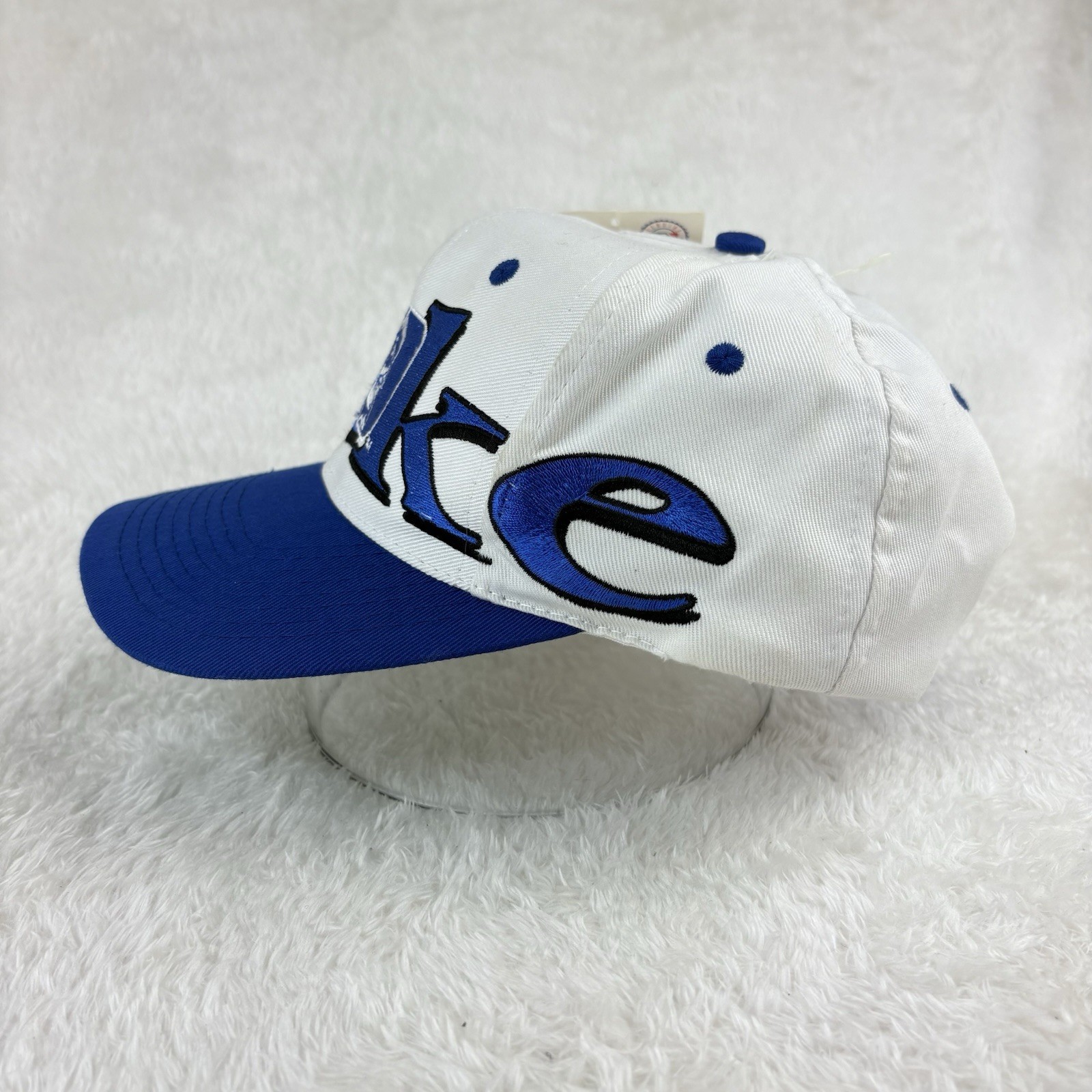 NWT VTG Duke Blue Devils Logo 7 Side Spell Out Snapback Cap Hat - Embroidered