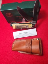 Moore Maker Matador Texas 6206 LL Liner Lock Large Trapper Knife Stag #65