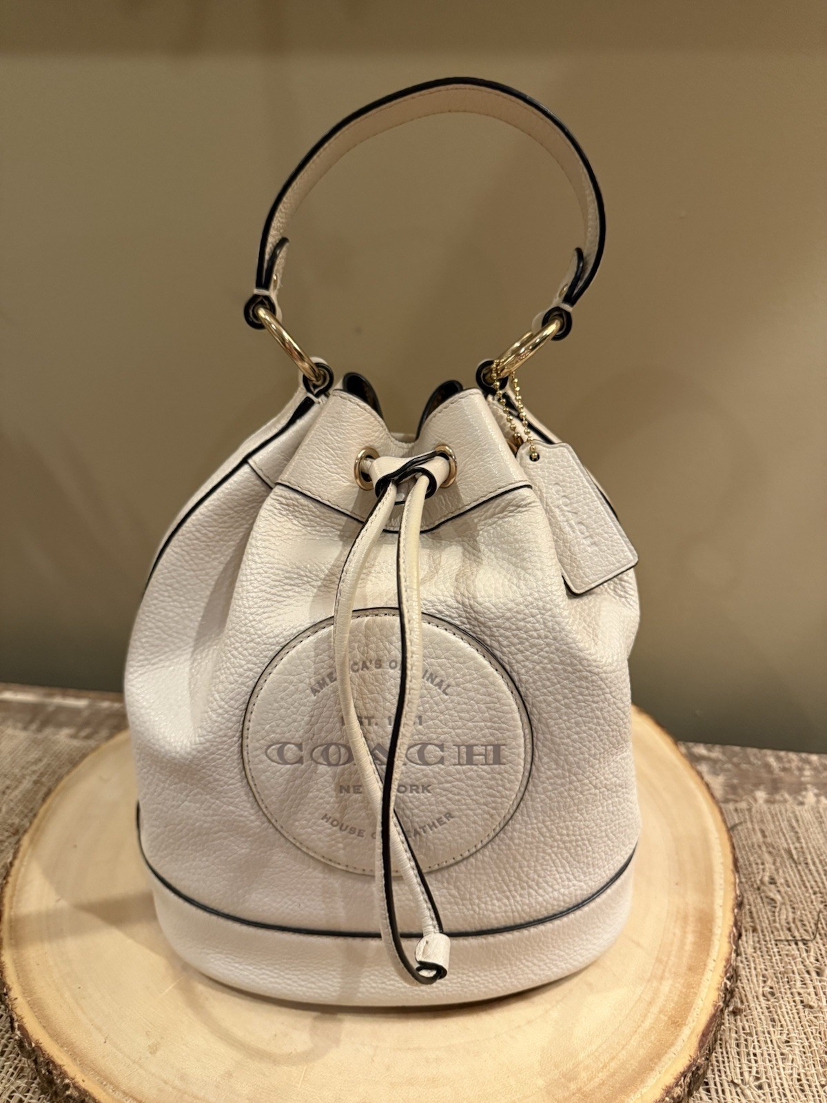 COACH Dempsey Drawstring Bucket Patch Bag Crossbo… - image 4