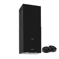 Cooker Hood Island Cooker Extractor Hood 41 cm Kitchen Ceiling Hood Steel Black 