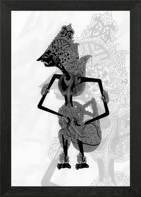 Wayang Kulit Schattenpuppe Illustra gerahmtes Wandbild Poster Leinwanddruck Bild