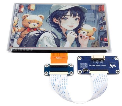 Waveshare E-Ink-Farb-Display mit HAT 7.3 Zoll, 800x480, Spectra 6, SPI, 3,3V