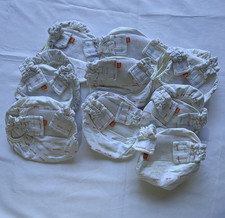 gDiapers newborn/Small 9 Reusable Cloth Diaper Covers Set, White/word print
