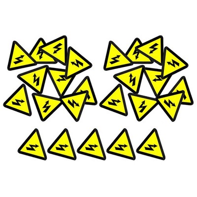 25 Pcs High Voltage Caution Warning Stickers Electrical Danger Labels