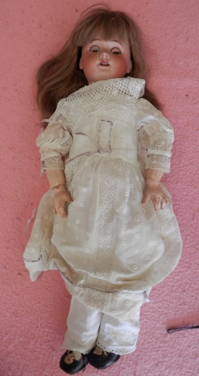 POUPEE ANCIENNE TETE porcelaine flirty t 10 JUMEAU SFBJ JVET ET ACC EUR