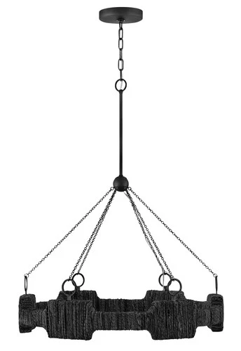 Hinkley Lighting 34106 Raffi 30"W Ring Chandelier - Carbon Black - Picture 5 of 6