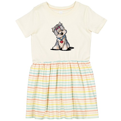 Inktastic Butternut Yorkie Toddler Dress - KiniArt Terrier Terriers Yorkshire