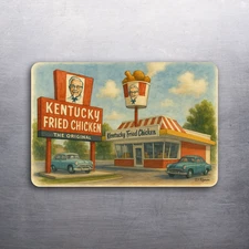 3x 2 Vintage Style KFC Kentucky Chicken Art Fridge Refrigerator Magnet (D.Romeo)