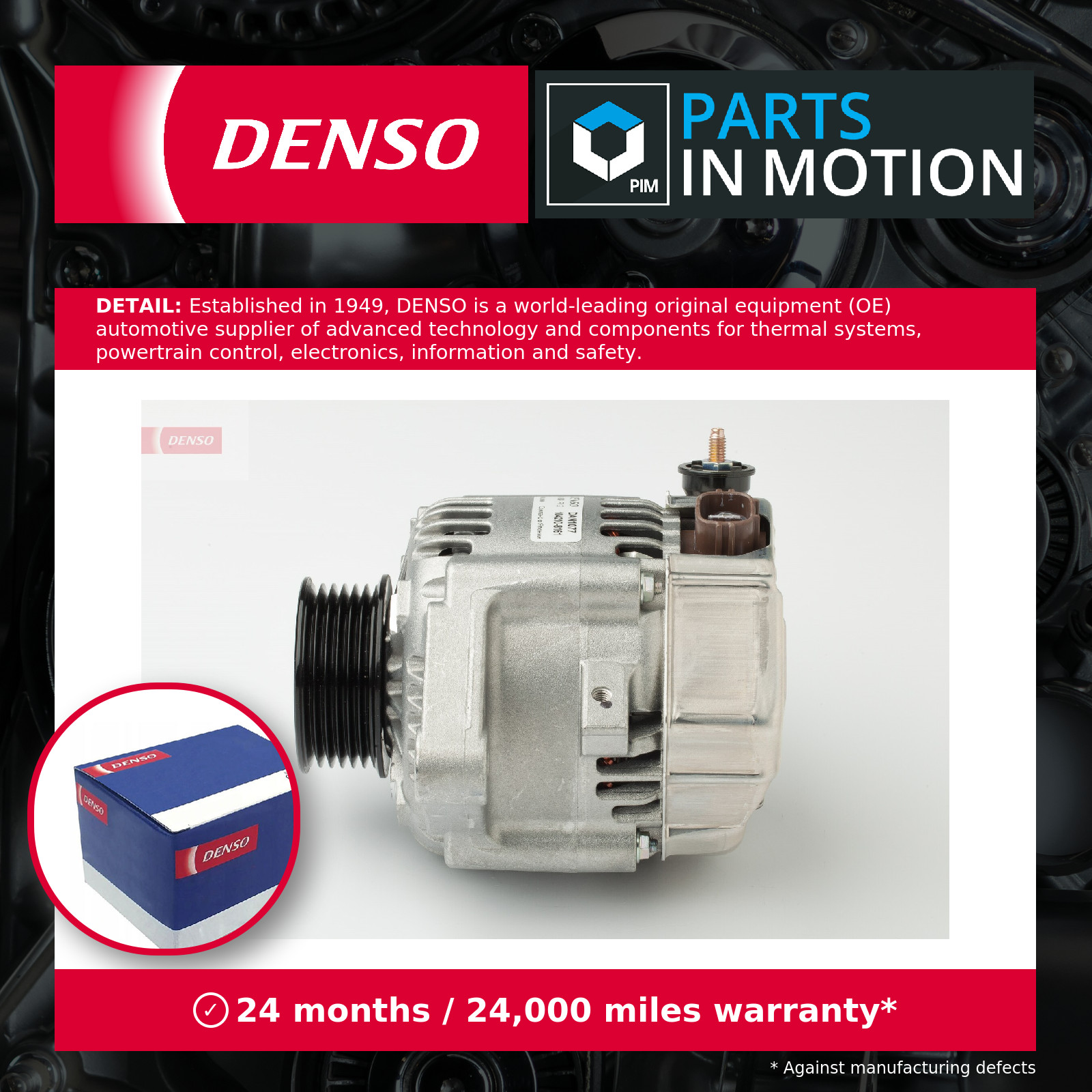 Alternator DAN1077 Denso 270600Q030 2706040020 Genuine Top Quality Guaranteed
