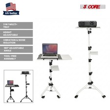 5 Core Projector Stand 71" Adjustable Tripod 3 Shelves Portable w Phone Holder