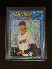 🔥Jacob deGrom 2026 Topps Heritage Chrome Light Blue Sparkle #98 Rangers