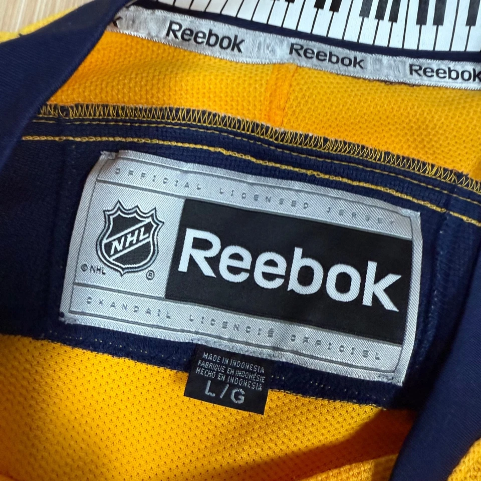 Reebok Nashville Predators Jersey Large Stitched Gold NHL ice hockey men's - Image 2 of 4