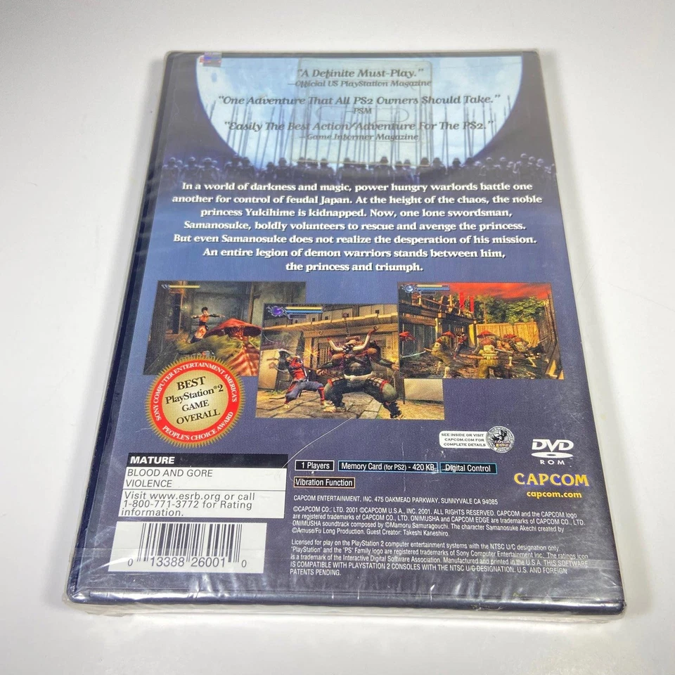 PlayStation 2 / PS2 Onimusha Warlords (Black Label) - SEALED - Image 2 of 4