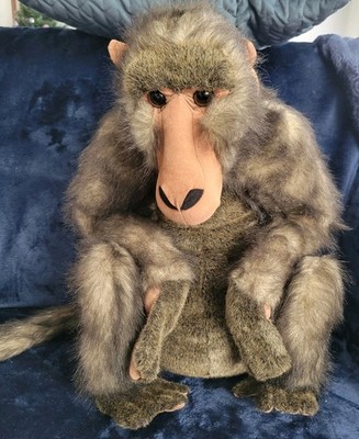 Large 18'' E&J Prima Classique Plush Baboon Stuffed Monkey Life Like 90s Toy