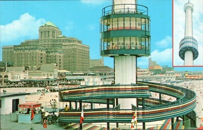 Atlantic City Sky Tower Boardwalk NJ Vintage Postcard