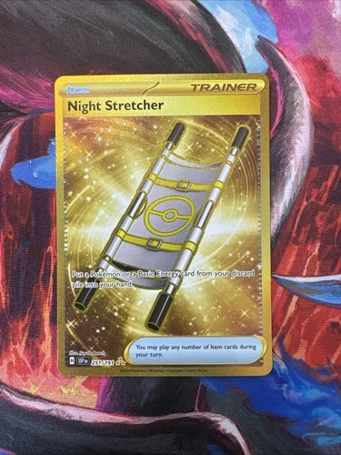 Pokémon TCG Card Night Stretcher 251/191 Surging Sparks Gold Hyper Rare - NM