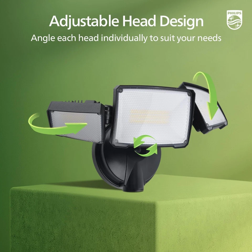 Philips 72W 7400LM Luces de Inundación LED Exterior, Control de Interruptor Aluminio Seguridad Foto 4 de 4