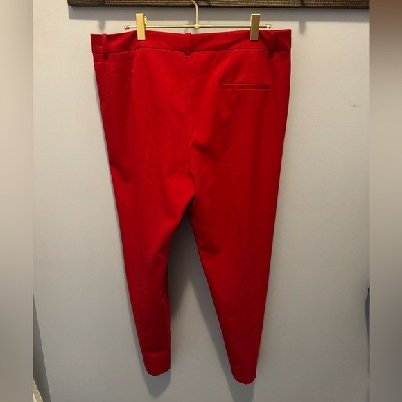 Zara Basic Red High Waisted Tailored Trousers Pan… - image 2