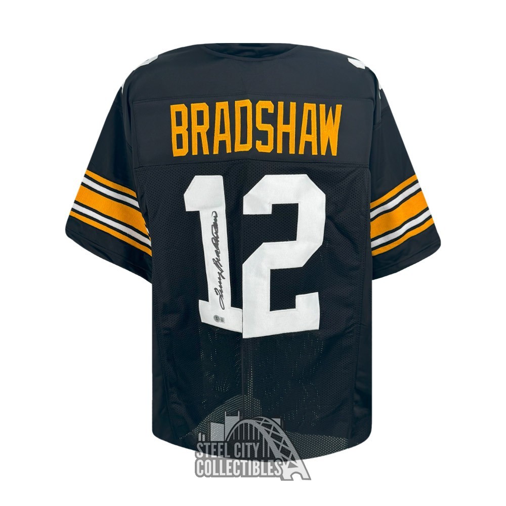 Terry Bradshaw Autographed Signed Pittburgh Pittsburgh Black Custom Football Jersey - BAS 