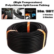 1/4 3/8 98FT Protective Tube Tubing Sleeve Split Wire Conduit Covers Kit 1PC
