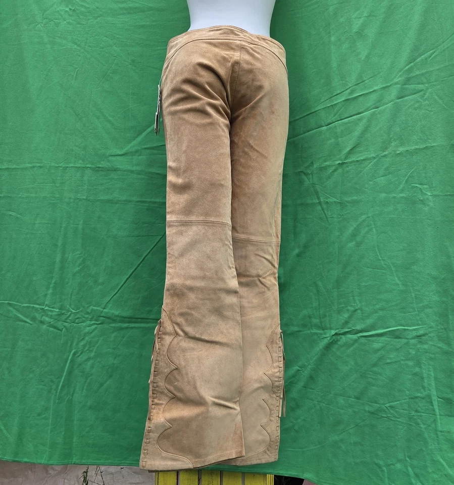 VINTAGE J.LO BY JENNIFER LOPEZ LADYS SUEDE PANTS SIZE 3 MADE IN INDIA NEW - Image 2 of 4