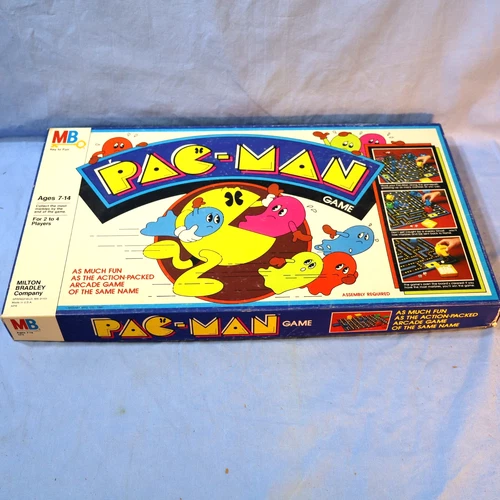 Vintage Pac-man Board Game Complete 1982 Milton Bradley Glass Marbles