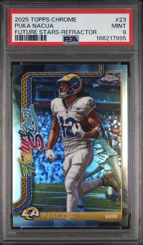 2025 TOPPS CHROME FUTURE STARS #23 PUKA NACUA FUTURE STARS-REFRACTOR PSA 9 POP 2