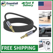 3.5mm Audio Aux Cable - 1M Male-T male Nylon Braided for Multiple Devices