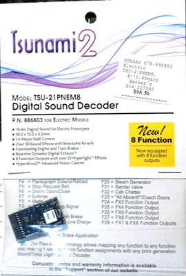 Soundtraxx TSU-21PEM8 886803 8 Function For Electric Models Sound Decoder