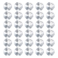 K9 Crystal Octagon Beads 2 Holes Pendants, 30 Pack 28mm, Clear