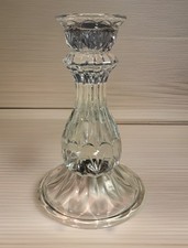 Clear Crystal Candle Holder 6&rdquo;