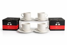 Set 4 (4 tazze e 4 piattini) Alessi La Bella Tavola tazza e piattini porcellana bianca
