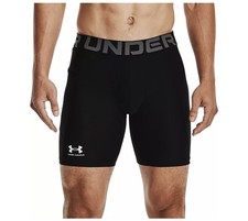 Under Armour Men's HeatGear Compression 6" Shorts, Black, Size M
