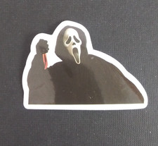 Ghostface With Bloody Dagger Horror Movie Sticker 1.75" x 2.5" AN 