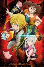 Poster Studio B - Seven Deadly Sins Anime Characters 24x36" NEW Wall Art R80453
