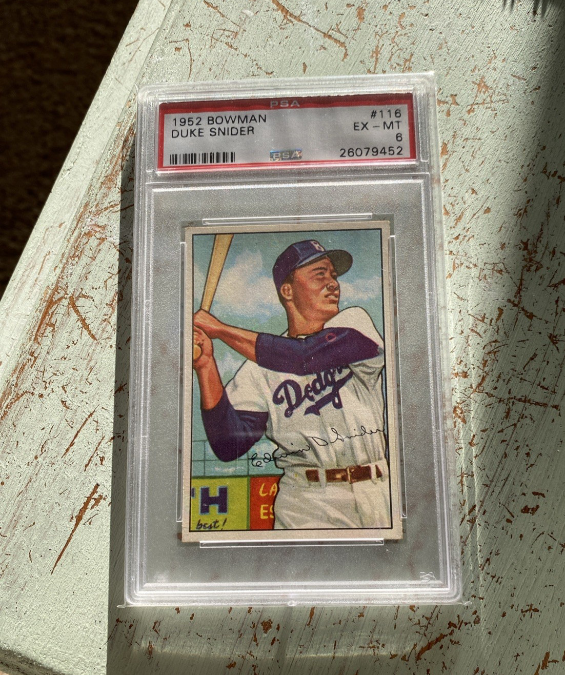 1952 Bowman Duke Snider Card #116 PSA 6 Centered