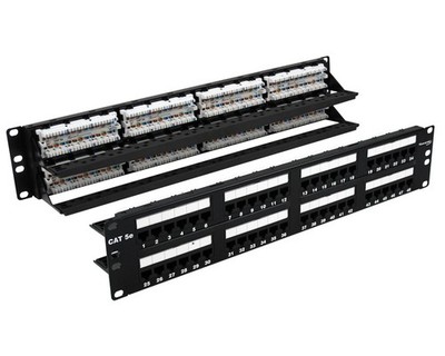 48 port (2U)  19inch CAT5E Universal Patch Panel  Rack Mountable