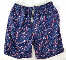 Peter Millar Mens Swimming Trunks Med Seaside Collection All Over Print Sharks