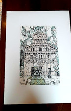 INCISIONE ANTONIO POSSENTI ORIGINALE FIRMATA E NUMERATA 70X50 CM