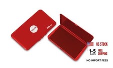 Large Stamp Pad, Premium Quality Felt Pad, 3.45  x 6.20  , Lightweight  Red