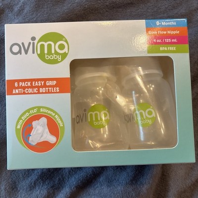 Avima baby bottle 4 fl oz pack of 6 new no box