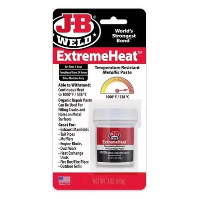 J-B Weld 37901 ExtremeHeat High Temperature Resistant Metallic Paste - 3 oz