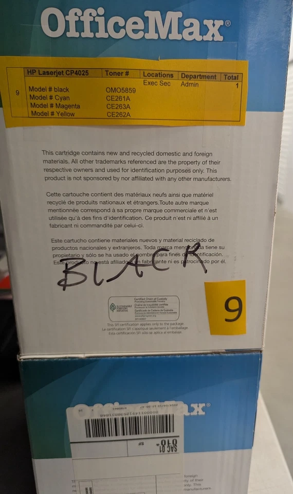 Lote de 2 cartuchos de tóner negro OfficeMax nuevos sellados para HP 647A CE260A Foto 3 de 3
